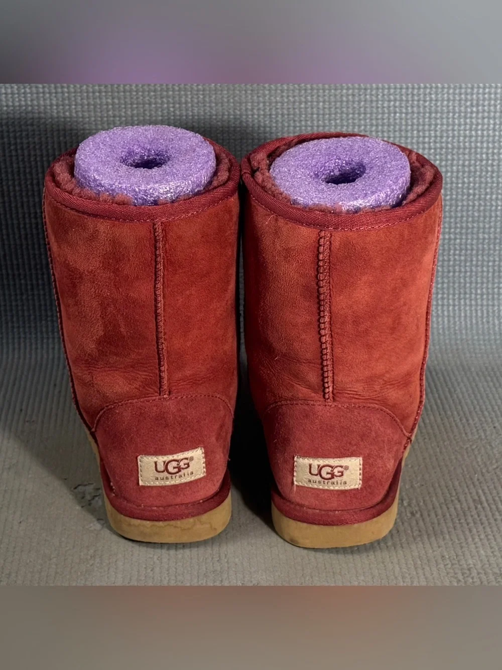UGG Classic Short II Red Suede Boots Women's Size 6